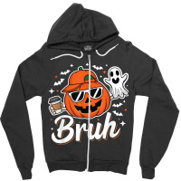 Funny Halloween Pumpkin Coffee Zipper Hoodie | Artistshot