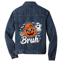 Funny Halloween Pumpkin Coffee Men Denim Jacket | Artistshot