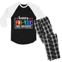 Happy Fri Yay 3rd Graders Men's 3/4 Sleeve Pajama Set | Artistshot