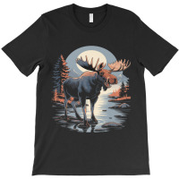 Moon Moose T-shirt | Artistshot