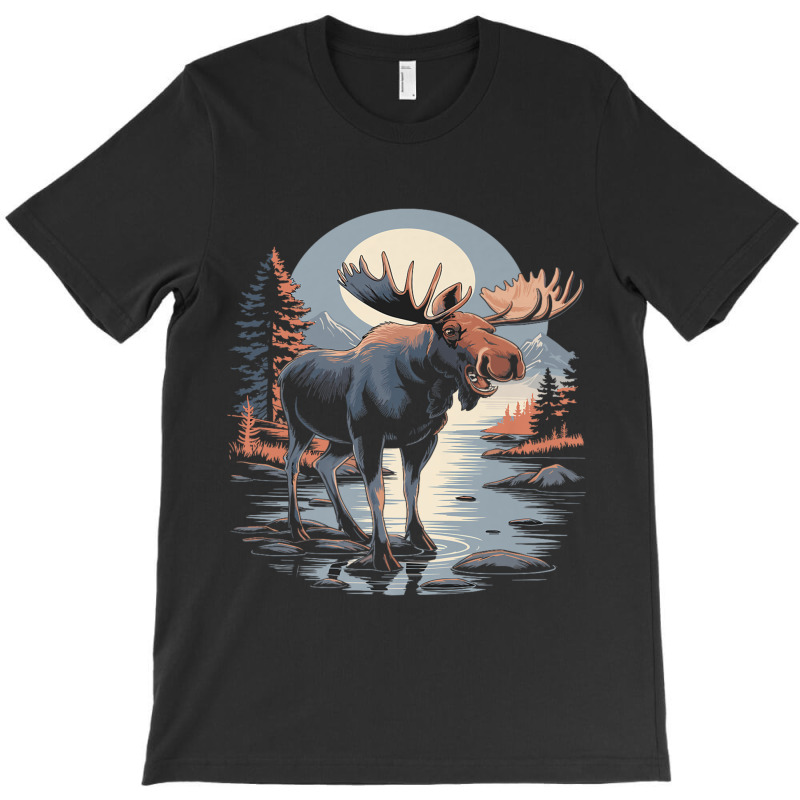 Moon Moose T-shirt | Artistshot