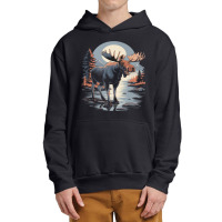 Moon Moose Urban Pullover Hoodie | Artistshot