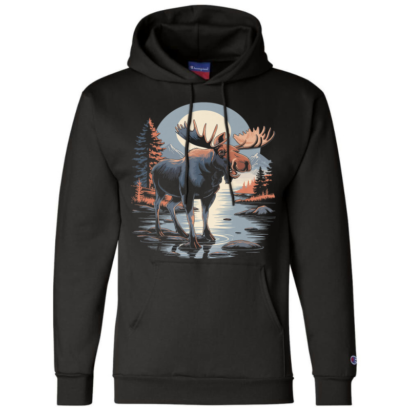 Moon Moose Champion Hoodie | Artistshot