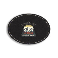 The Mountains Are Calling 2 Oval Leatherette Patch | Artistshot