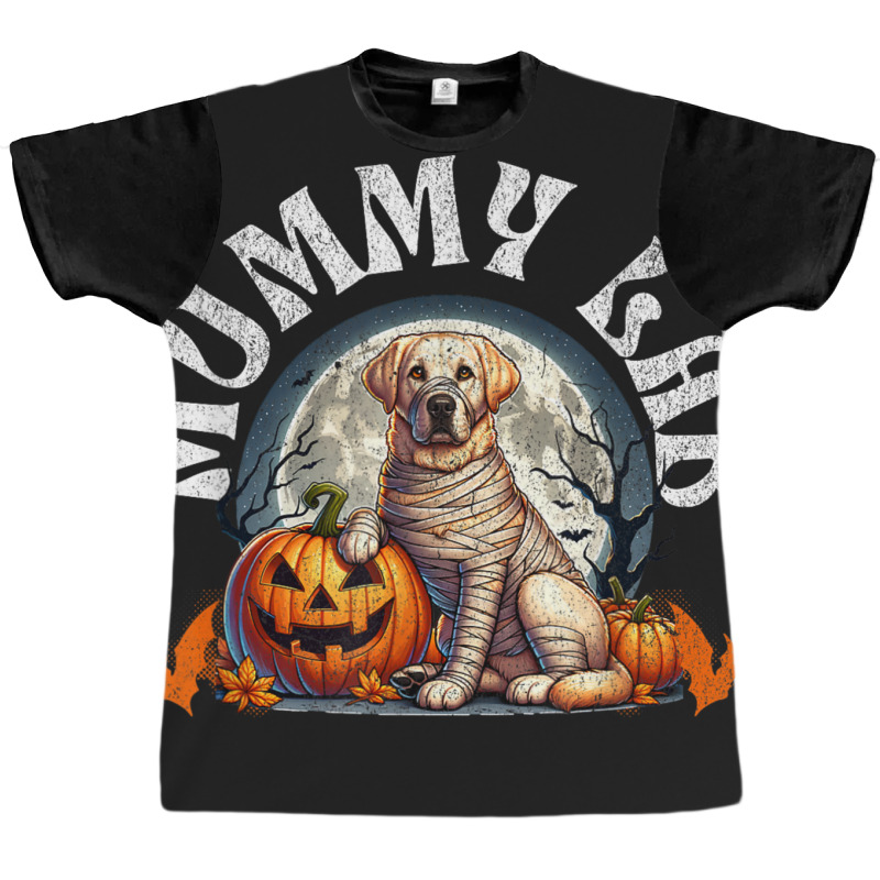 Mummy Lab Halloween Dog Graphic T-shirt | Artistshot