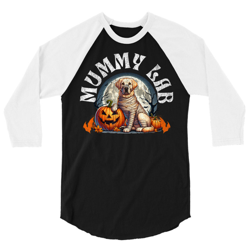 Mummy Lab Halloween Dog 3/4 Sleeve Shirt | Artistshot