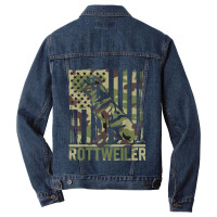 Rottweiler   Usa American Flag Camouflage Dog Owne Men Denim Jacket | Artistshot