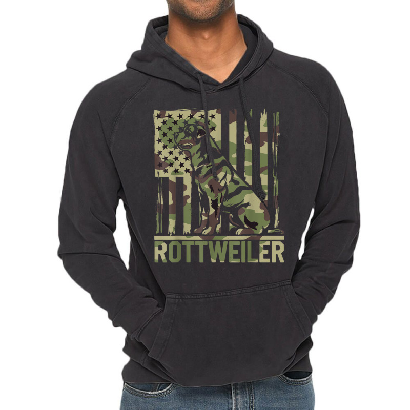 Rottweiler   Usa American Flag Camouflage Dog Owne Vintage Hoodie | Artistshot