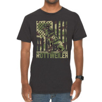 Rottweiler   Usa American Flag Camouflage Dog Owne Vintage T-shirt | Artistshot