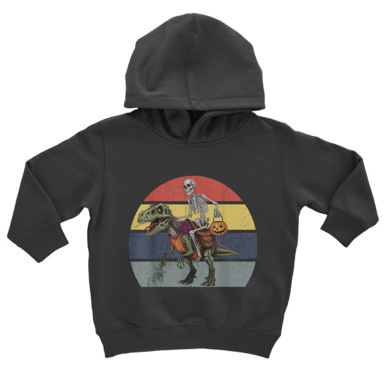 Skeleton Riding Mummy Dinosaur Halloween Toddler Hoodie | Artistshot