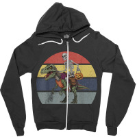 Skeleton Riding Mummy Dinosaur Halloween Zipper Hoodie | Artistshot