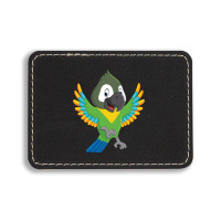 Senegal Parrot Colorful Rectangle  Leatherette Patch | Artistshot