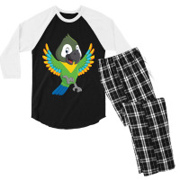 Senegal Parrot Colorful Men's 3/4 Sleeve Pajama Set | Artistshot