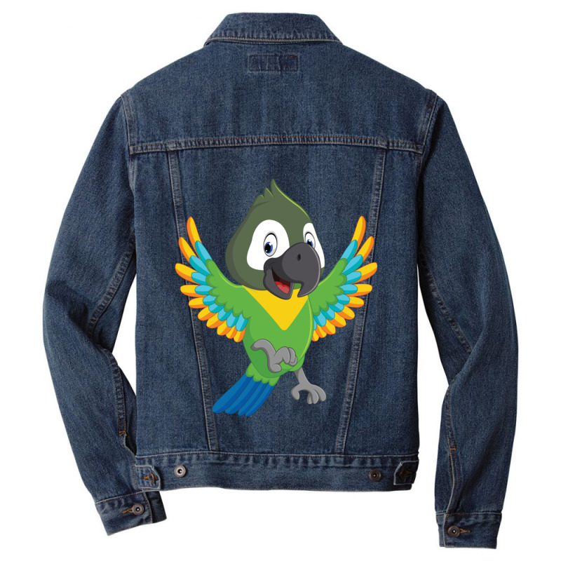 Senegal Parrot Colorful Men Denim Jacket | Artistshot