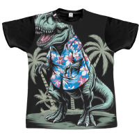 T-rex On Vacation Funny Dino Lover Island Graphic T-shirt | Artistshot