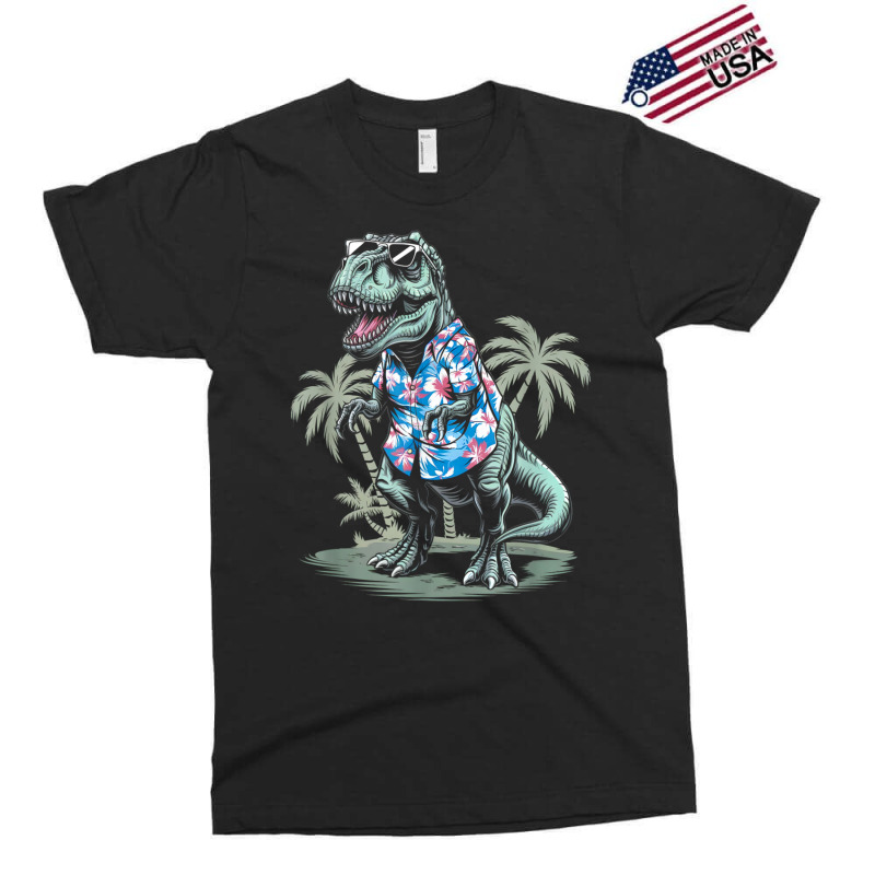 T-rex On Vacation Funny Dino Lover Island Exclusive T-shirt | Artistshot