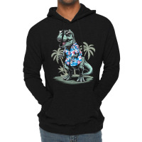 T-rex On Vacation Funny Dino Lover Island Lightweight Hoodie | Artistshot