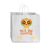 Dia De Muertos, Skull, Skulls, Skeleton, Flowers Vogue Paper Bag - 16 X 6 X 12 | Artistshot