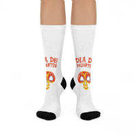 Dia De Muertos, Skull, Skulls, Skeleton, Flowers Crew Socks | Artistshot