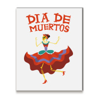 Dia De Muertos, Skull, Skulls, Skeleton, Dance Metal Print Vertical | Artistshot