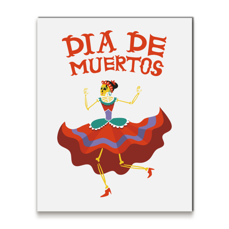 Dia De Muertos, Skull, Skulls, Skeleton, Dance Metal Print Vertical | Artistshot