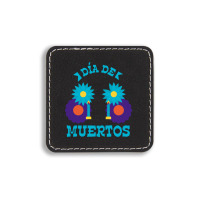 Dia De Muertos, Candle, Flowers Square Leatherette Patch | Artistshot