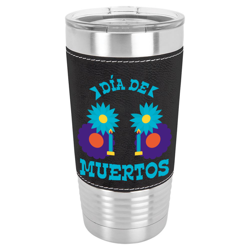 Dia De Muertos, Candle, Flowers Leatherette Tumbler | Artistshot