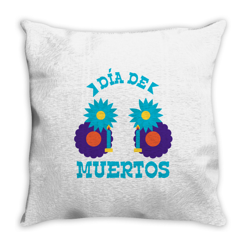 Dia De Muertos, Candle, Flowers Throw Pillow | Artistshot