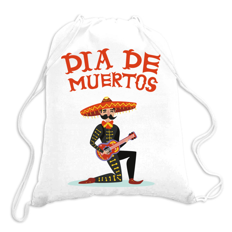 Dia De Muertos, Guitar, Music Drawstring Bags | Artistshot