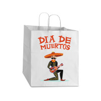 Dia De Muertos, Guitar, Music Take Out Paper Bag - 14 X 10 X 15 1/2 | Artistshot