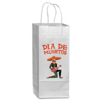 Dia De Muertos, Guitar, Music Wine Paper Bag - 5 1/2 X 3 1/4 X 13 | Artistshot