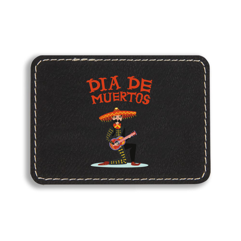 Dia De Muertos, Guitar, Music Rectangle  Leatherette Patch | Artistshot