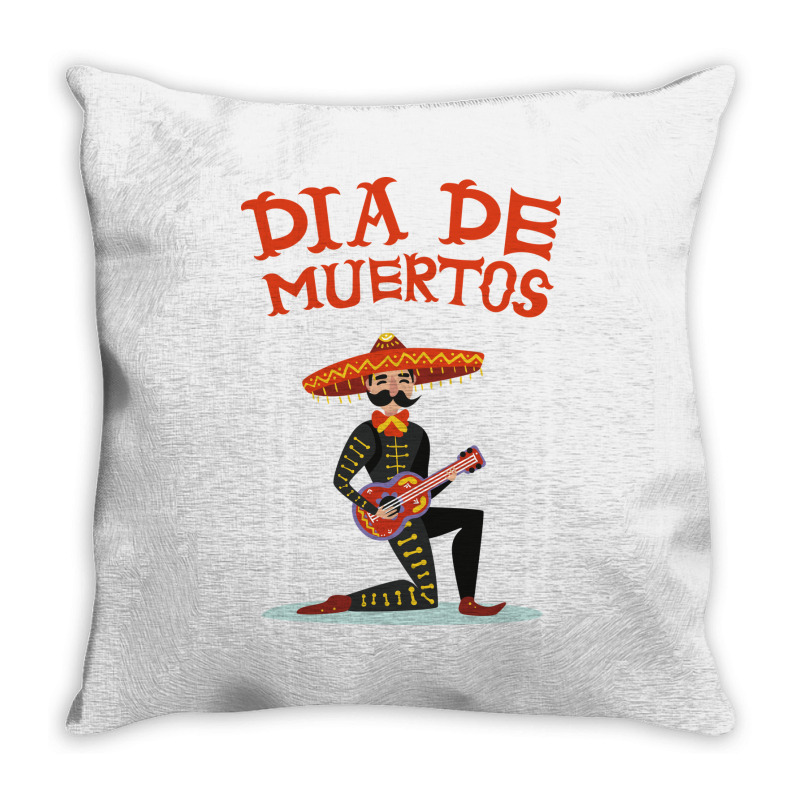 Dia De Muertos, Guitar, Music Throw Pillow | Artistshot