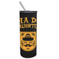 Dia De Muertos, Flowers Skinny Tumbler | Artistshot