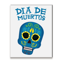 Dia De Muertos, Skull, Skuls, Skeleton, Flowers Metal Print Vertical | Artistshot