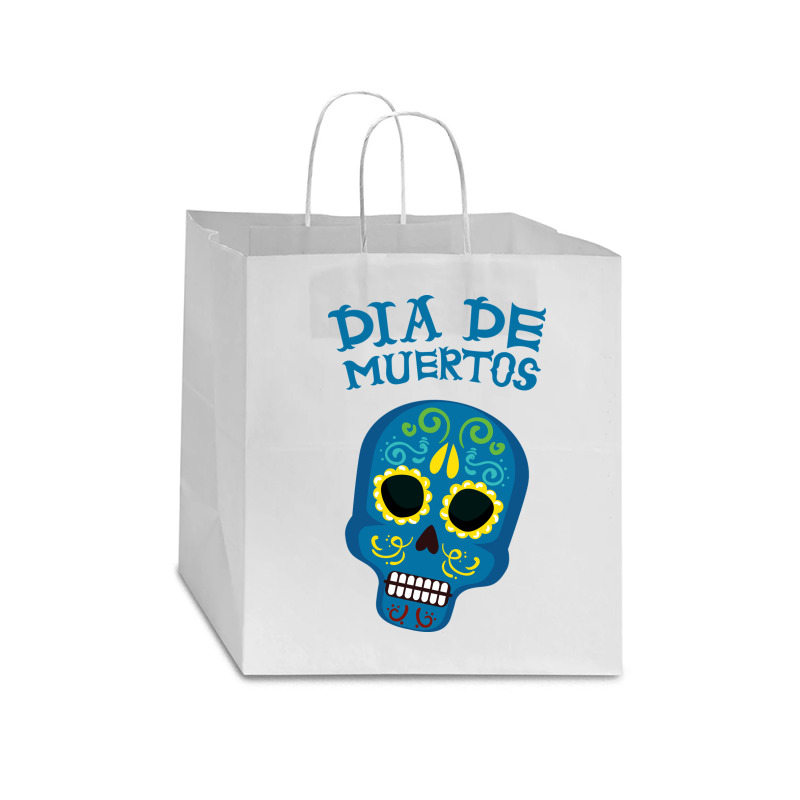 Dia De Muertos, Skull, Skuls, Skeleton, Flowers Star Paper Bag - 13 X 7 X 13 | Artistshot