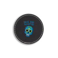 Dia De Muertos, Skull, Skuls, Skeleton, Flowers Round Leatherette Patch | Artistshot