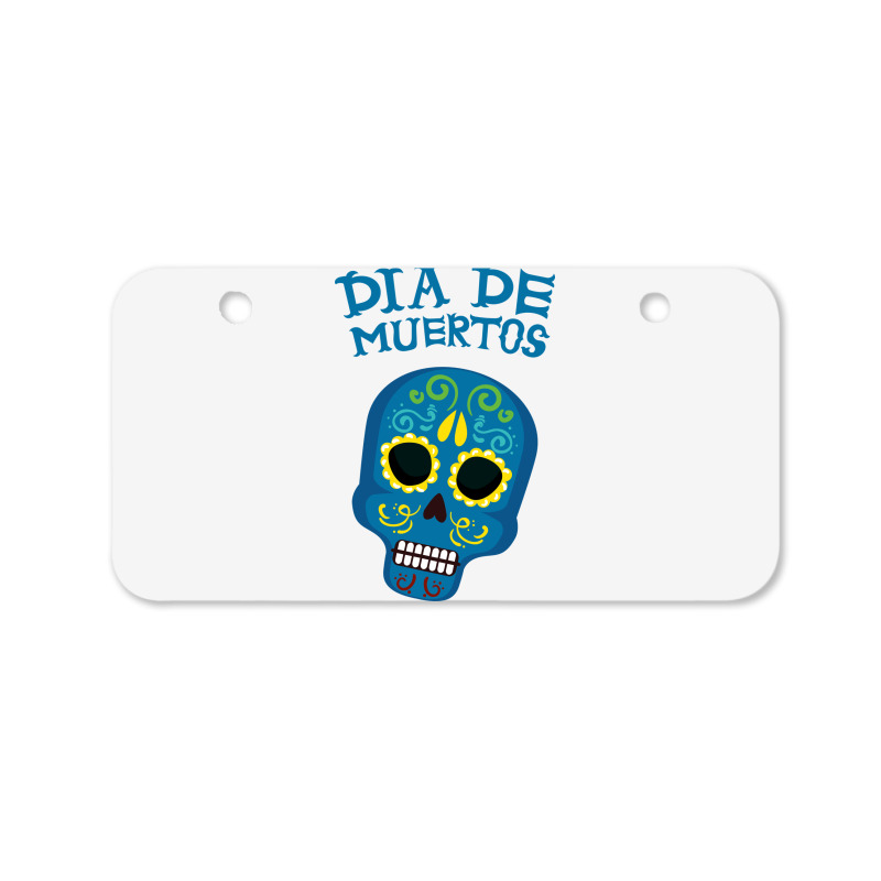 Dia De Muertos, Skull, Skuls, Skeleton, Flowers Bicycle License Plate | Artistshot