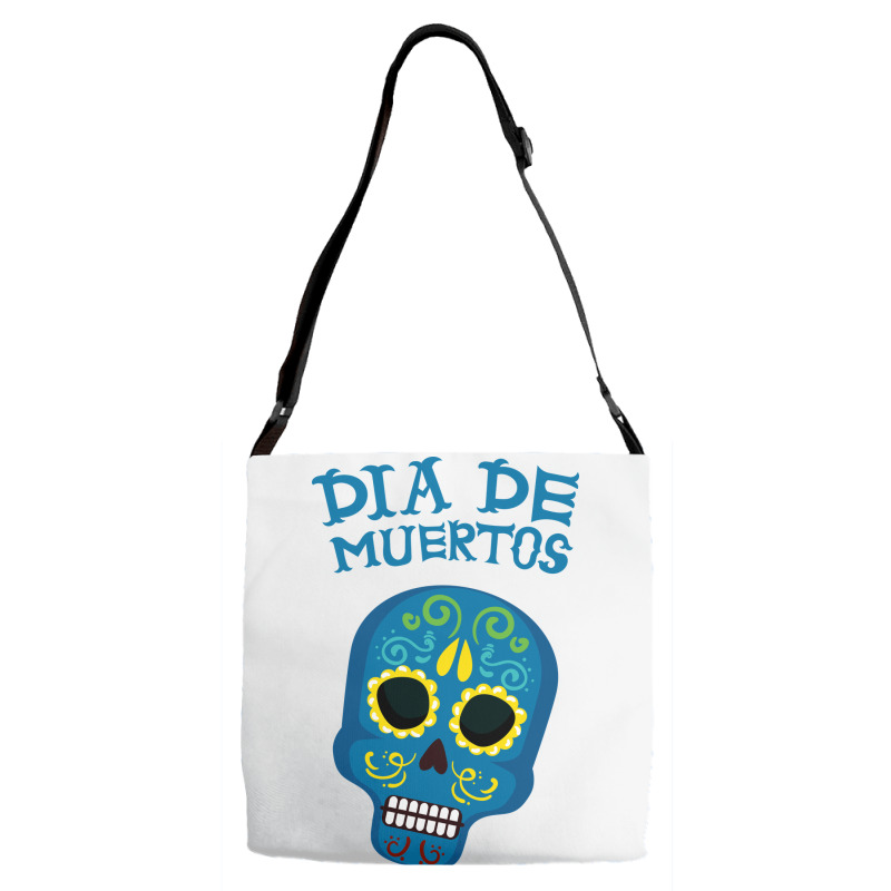 Dia De Muertos, Skull, Skuls, Skeleton, Flowers Adjustable Strap Totes | Artistshot