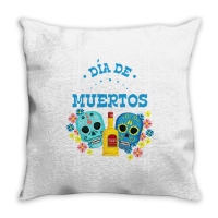 Dia De Muertos, Skull, Skuls, Skeleton, Flowers Throw Pillow | Artistshot