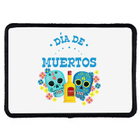 Dia De Muertos, Skull, Skuls, Skeleton, Flowers Rectangle Patch | Artistshot