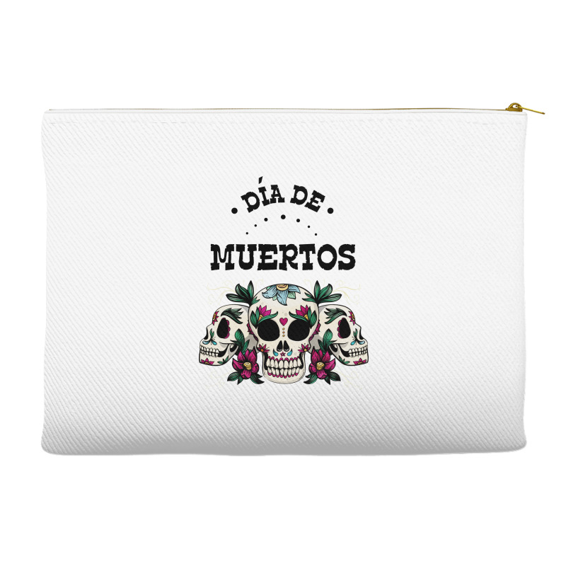 Dia De Muertos, Skull, Skuls, Skeleton, Flowers Accessory Pouches | Artistshot