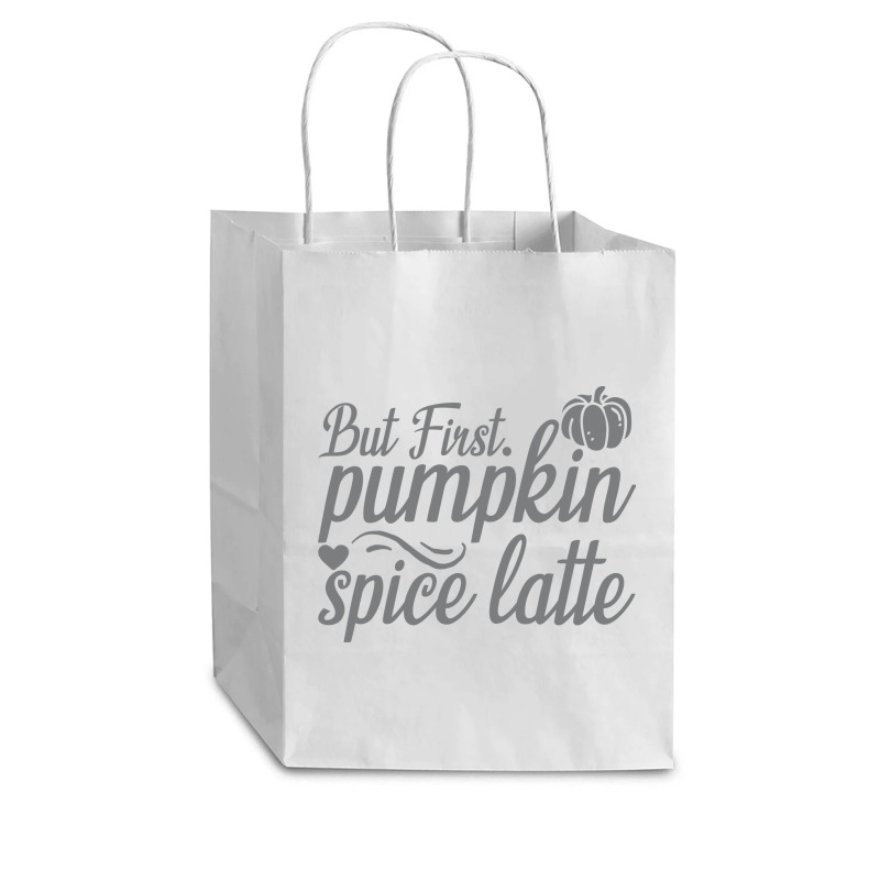 But First Pupmpkin Spice Latte, Halloween Cub Paper Bag - 8 X 4 1/2 X 10 1/4 | Artistshot