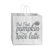 But First Pupmpkin Spice Latte, Halloween Vogue Paper Bag - 16 X 6 X 12 | Artistshot