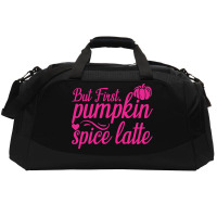 But First Pupmpkin Spice Latte, Halloween Active Duffel | Artistshot