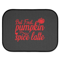 But First Pupmpkin Spice Latte, Halloween Rear Car Mat | Artistshot