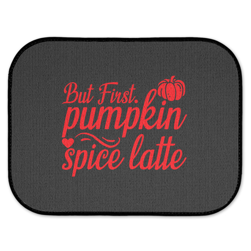 But First Pupmpkin Spice Latte, Halloween Rear Car Mat | Artistshot