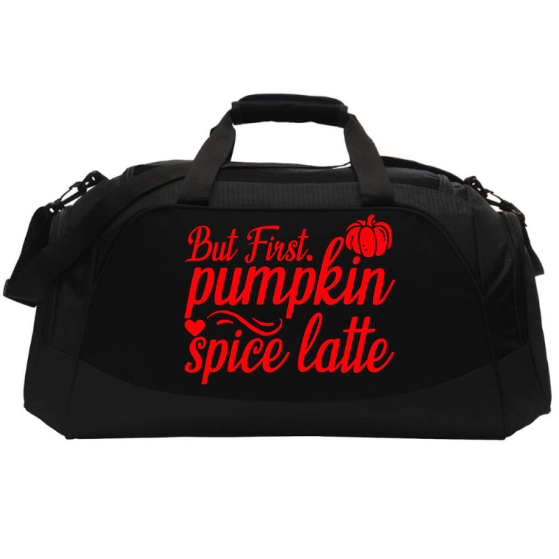 But First Pupmpkin Spice Latte, Halloween Active Duffel | Artistshot