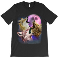 3 Jackals Howling At The Moon T-shirt | Artistshot