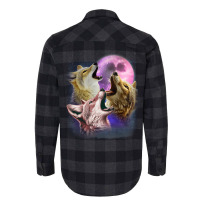 3 Jackals Howling At The Moon Flannel Shirt | Artistshot